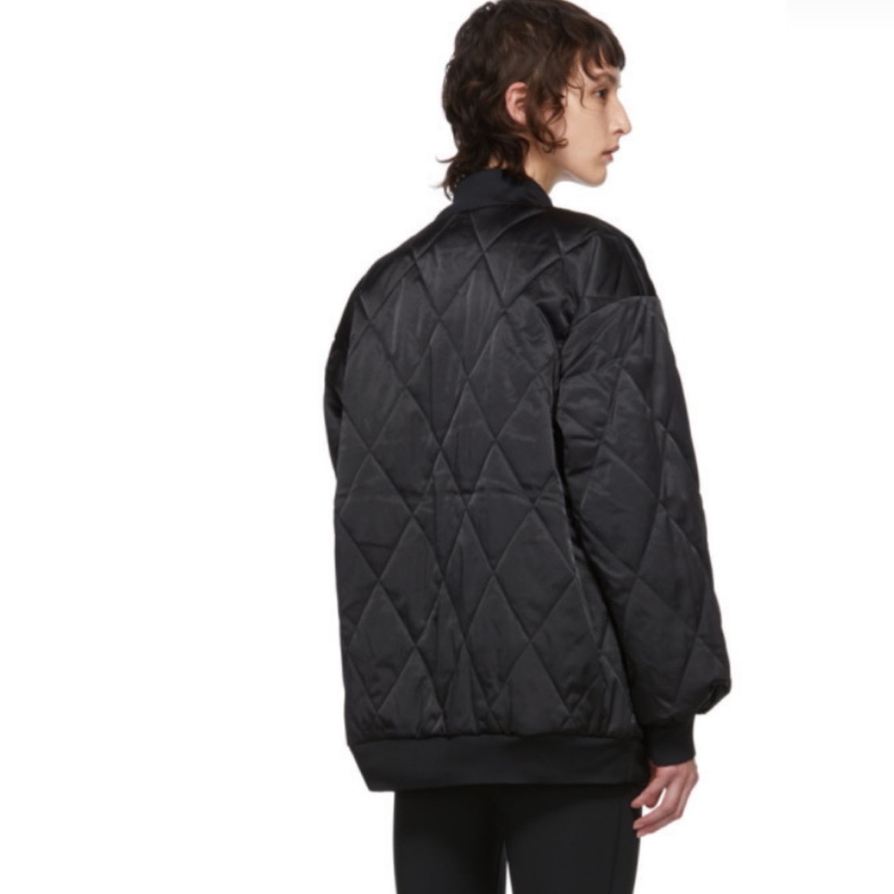 Nike Air Syn Fill Satin Jacket Black/Black/White New with Rare & Sold Out - Picture 3 of 11
